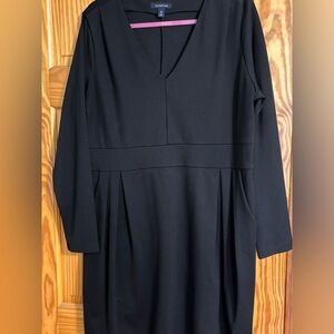 Black Long Sleeve Land’s End Knee Length Dress